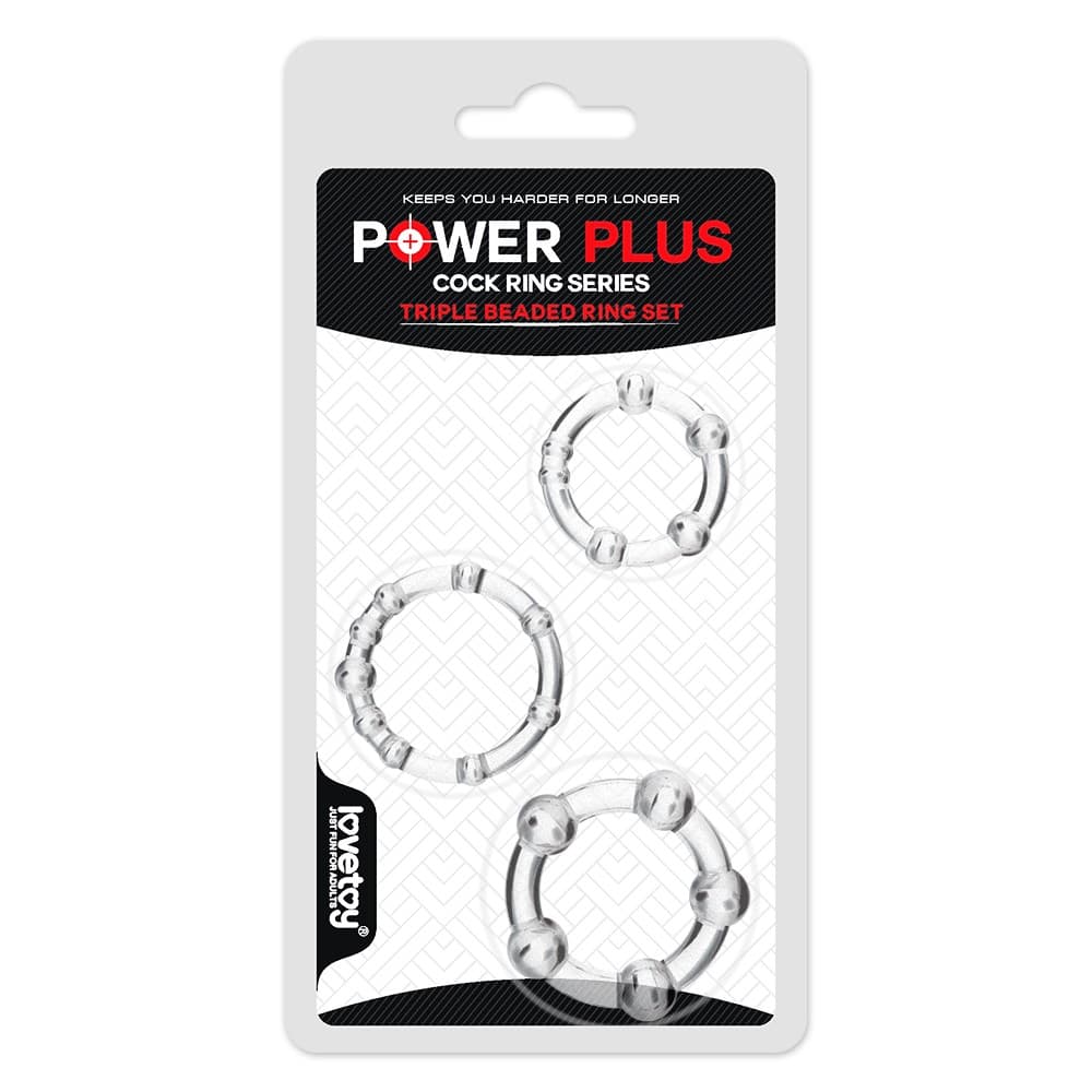 POWER PLUS PENIS RINGE 3 STK - Nautii.dk