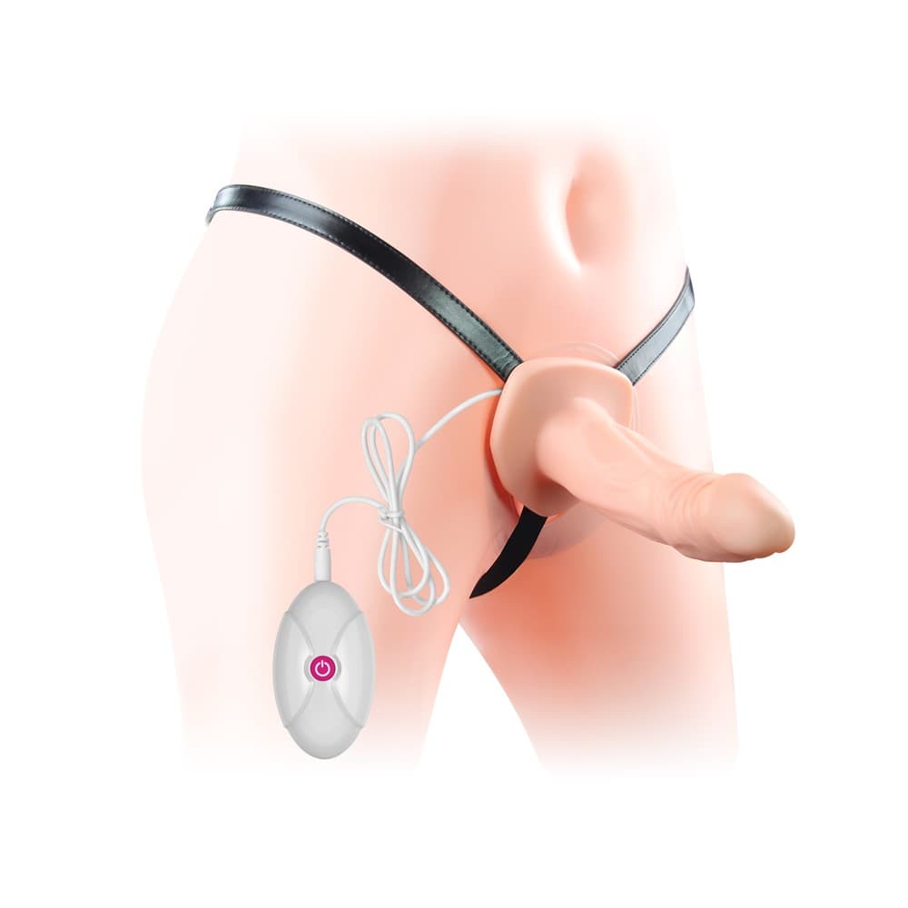 LOVETOY VIBRATING UNISEX HOLLOW STRAP ON - Nautii.dk