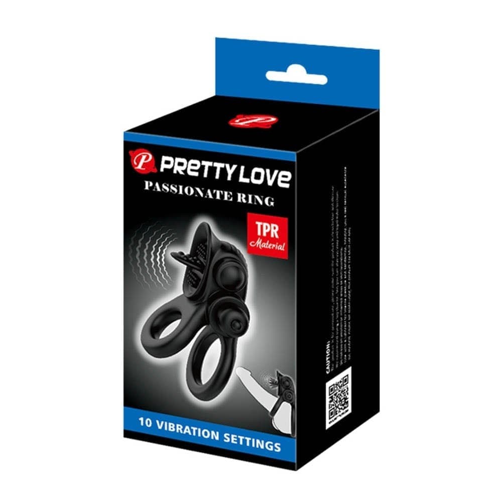 PRETTY LOVE PASSIONATE RING VIBRATING COCKRING - Nautii.dk