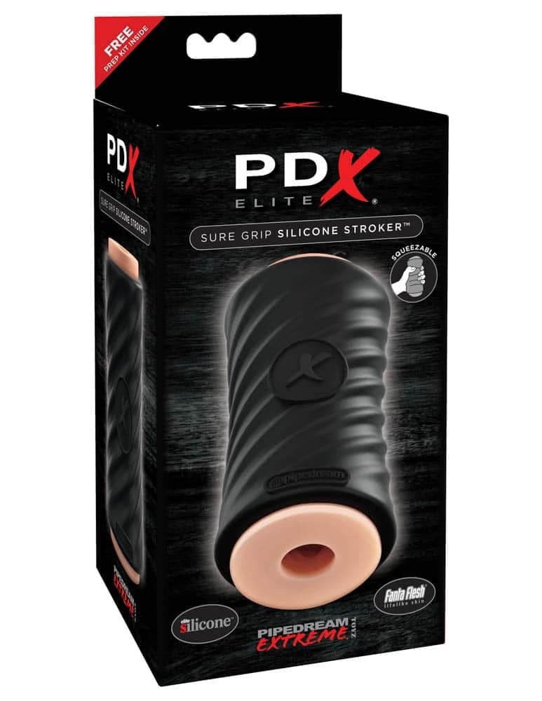 PIPEDREAM PDX ELITE SURE GRIP SILICONE STROKER MASTBATOR - Nautii.dk