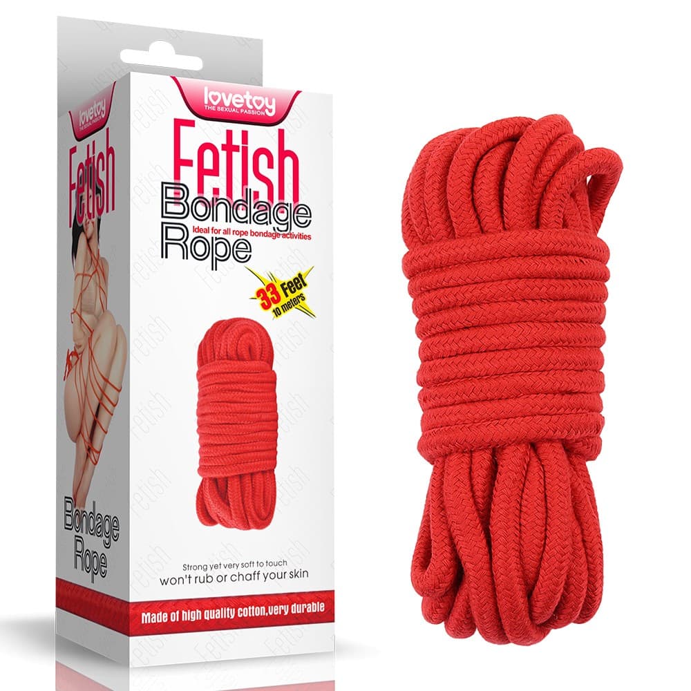 LOVETOY BONDAGE REB 10 M RØD - Nautii.dk