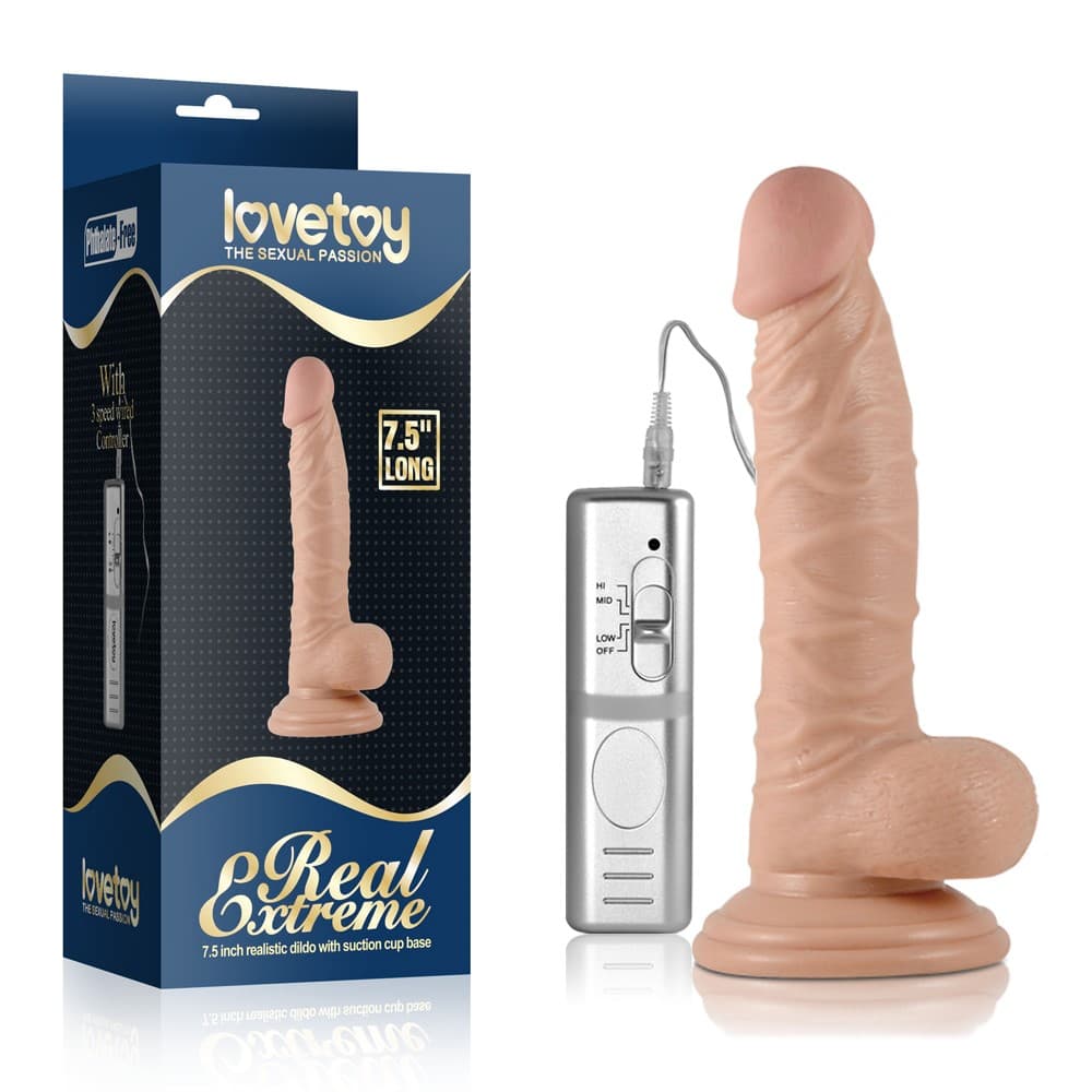 LOVETOY REAL EXTREME DILDO VIBRATING 19CM