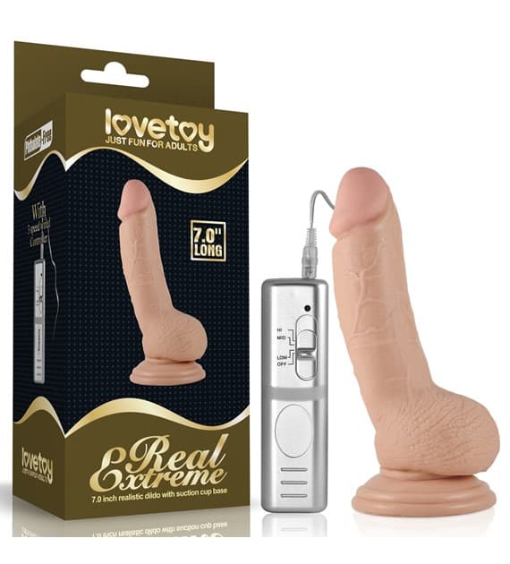 LOVETOY REAL EXTREME DILDO VIBRATING 18CM