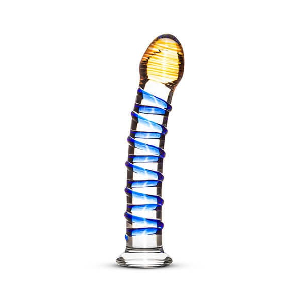 GILDO - GLAS DILDO MED RILLER NO 01