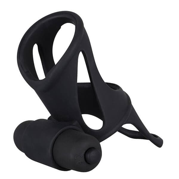BLACK VELVETS - KORT PENIS SLEEVE MED VIBRATOR - Nautii.dk