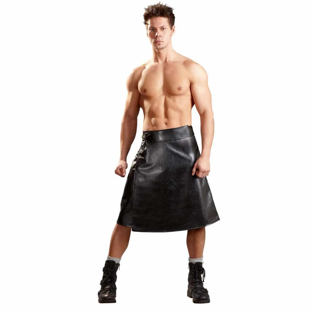 SvenJoyment Imiteret Læder Nederdel Sort til Mænd - S - Private Play