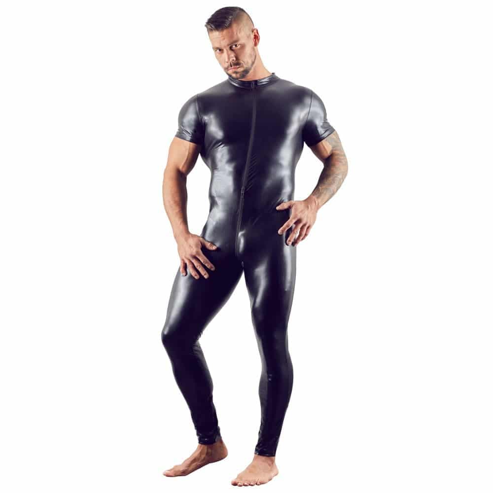 SvenJoyment Sort Jumpsuit med Korte Ærmer til Mænd - M - Private Play