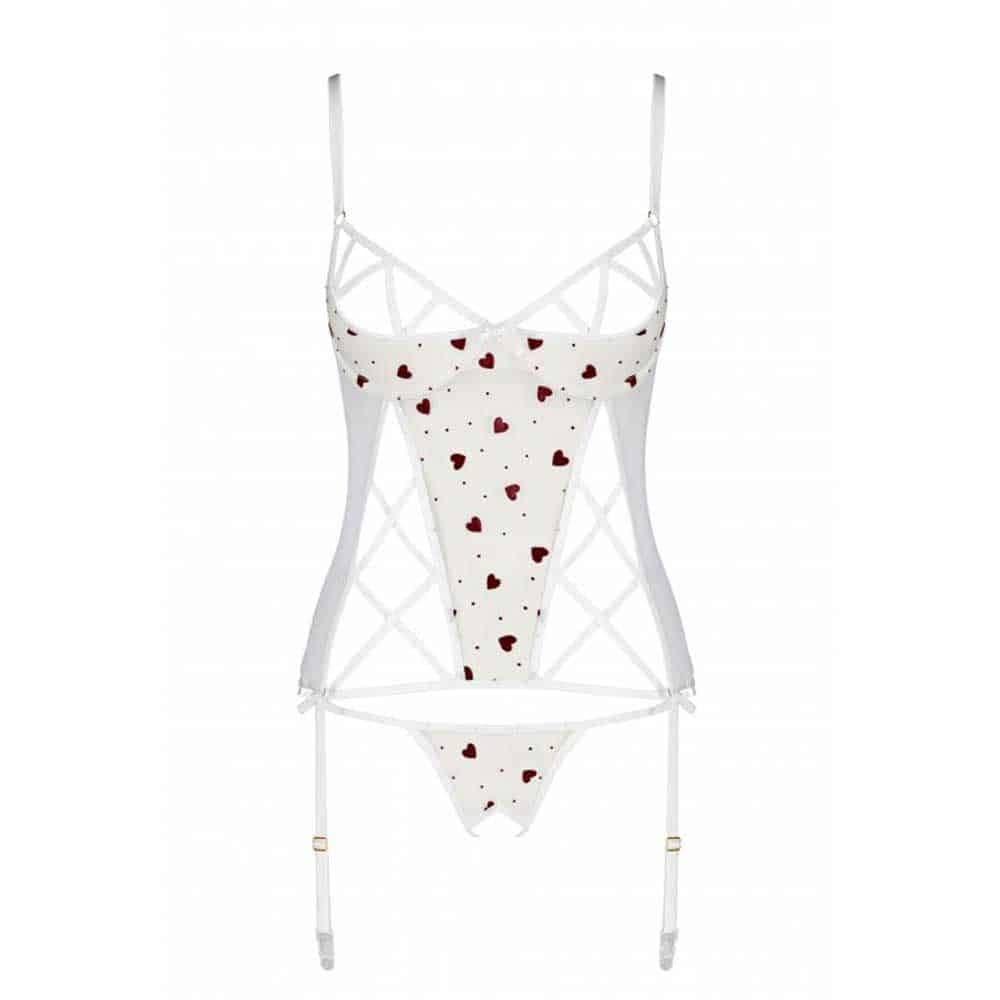 Passion Lovelia Korset Hvid - S/M - Private Play