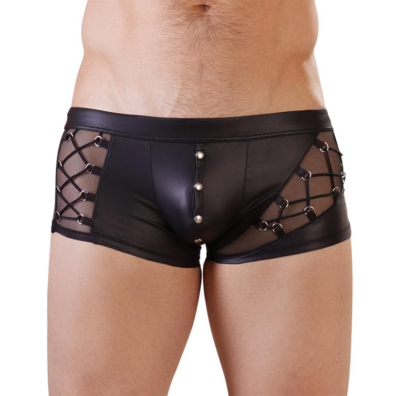 NEK Lenny Wetlook Boksershorts Sort - M - Private Play