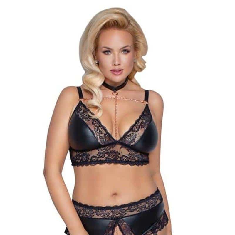 Cottelli Curves Liva Lingeri Sæt - XXL - Private Play