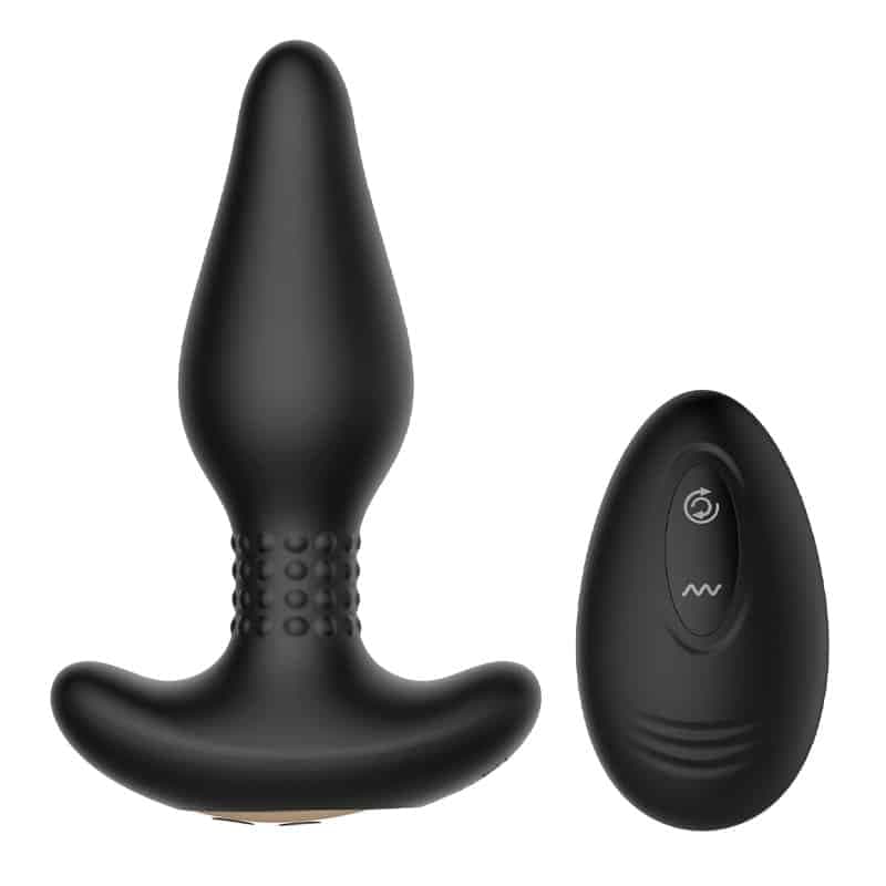 Pleaser Carl Buttplug med Vibrator Sort - Private Play