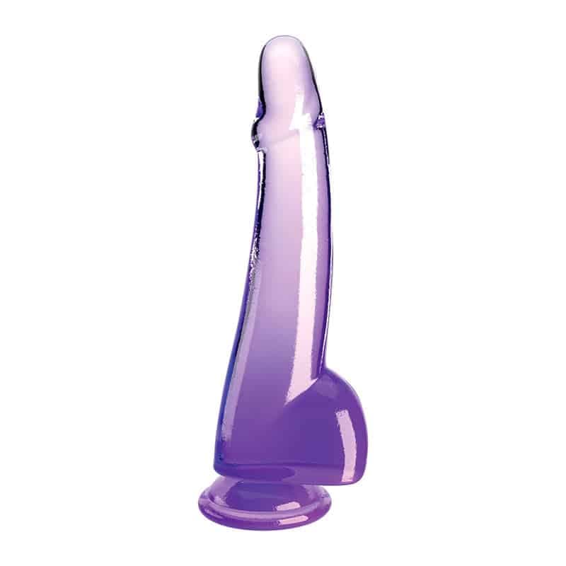 King Cock Clear Dildo med Kugler 25 cm - Lilla - Private Play
