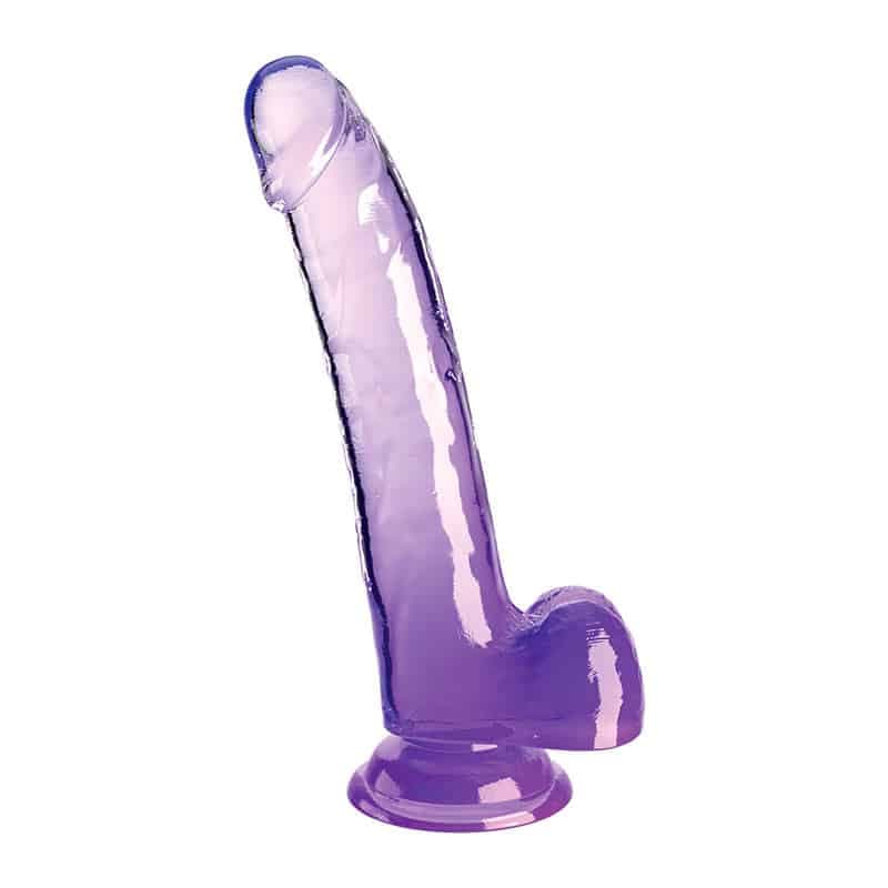 King Cock Clear Realistisk Dildo 23 cm - Lilla - Private Play