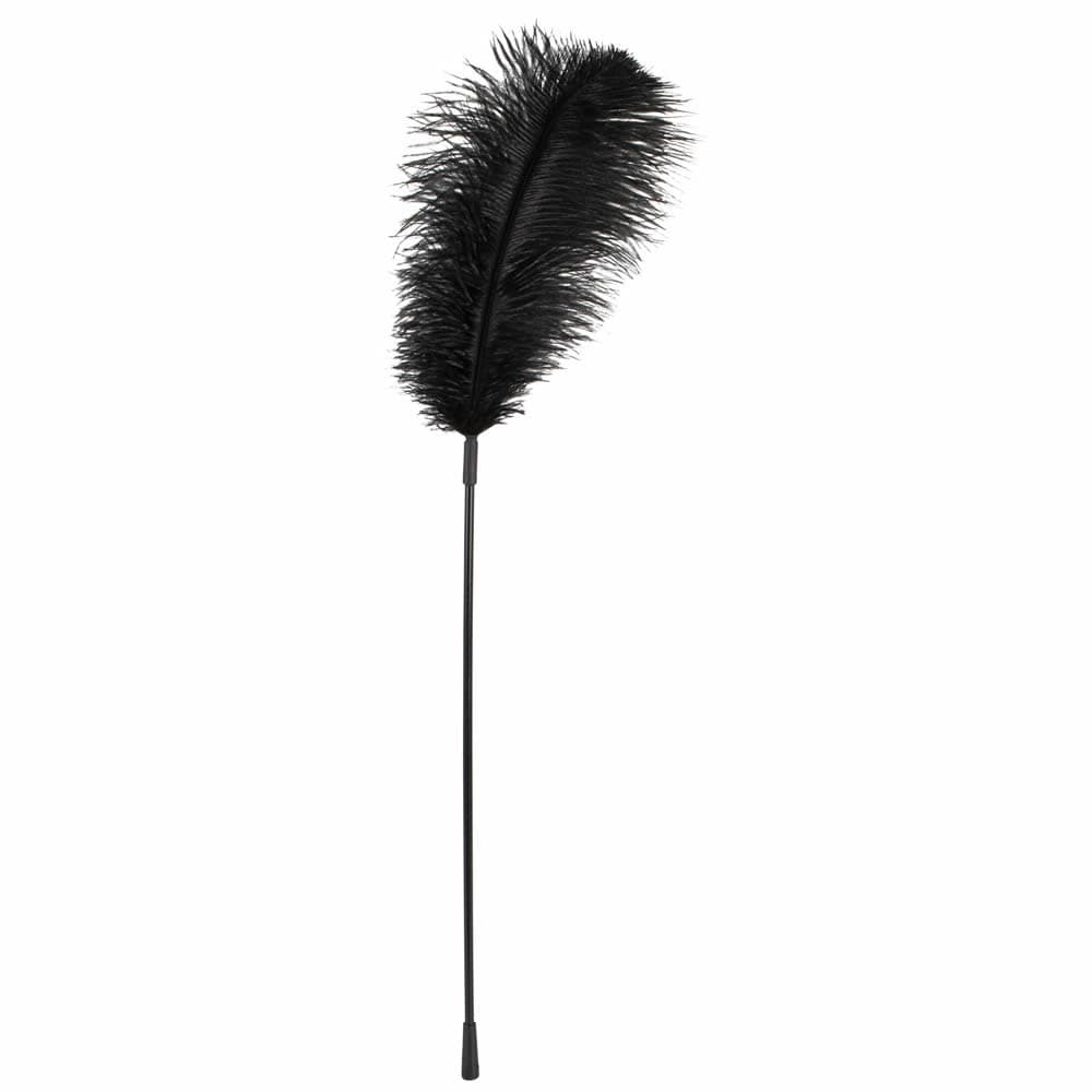Erotisk Sort Fjer 38 cm - SMRS.dk