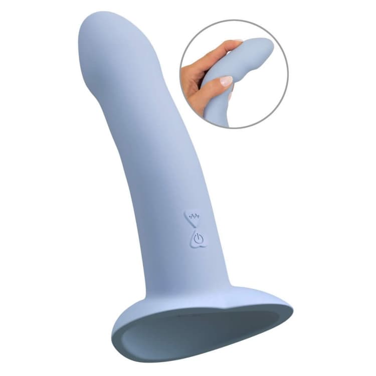 Heart Guy Blue Vibrator med Sugekop - SMRS.dk