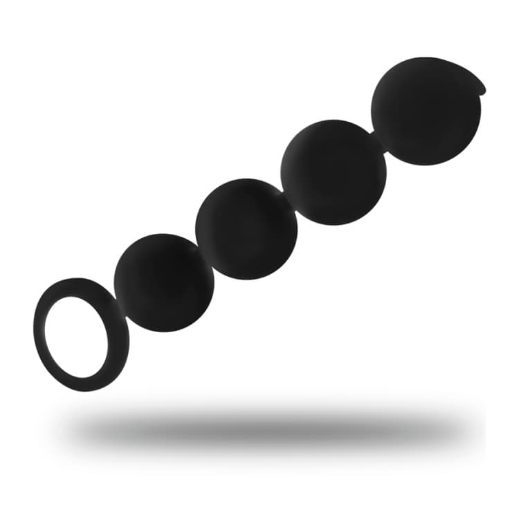 BlackAndSilver - Analkæde Silikone 15 cm - SMRS.dk