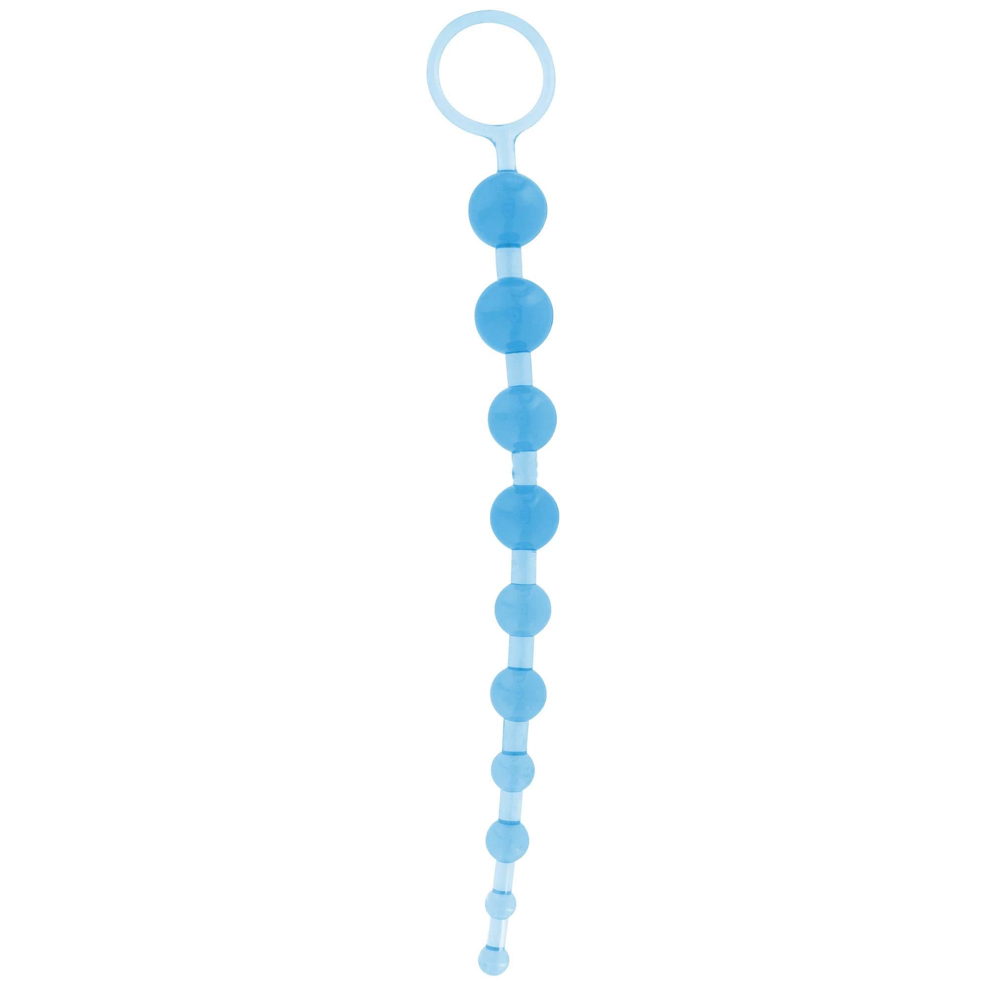 Anal dildo Oriental Jelly Butt Beads Blue - Mshop.dk