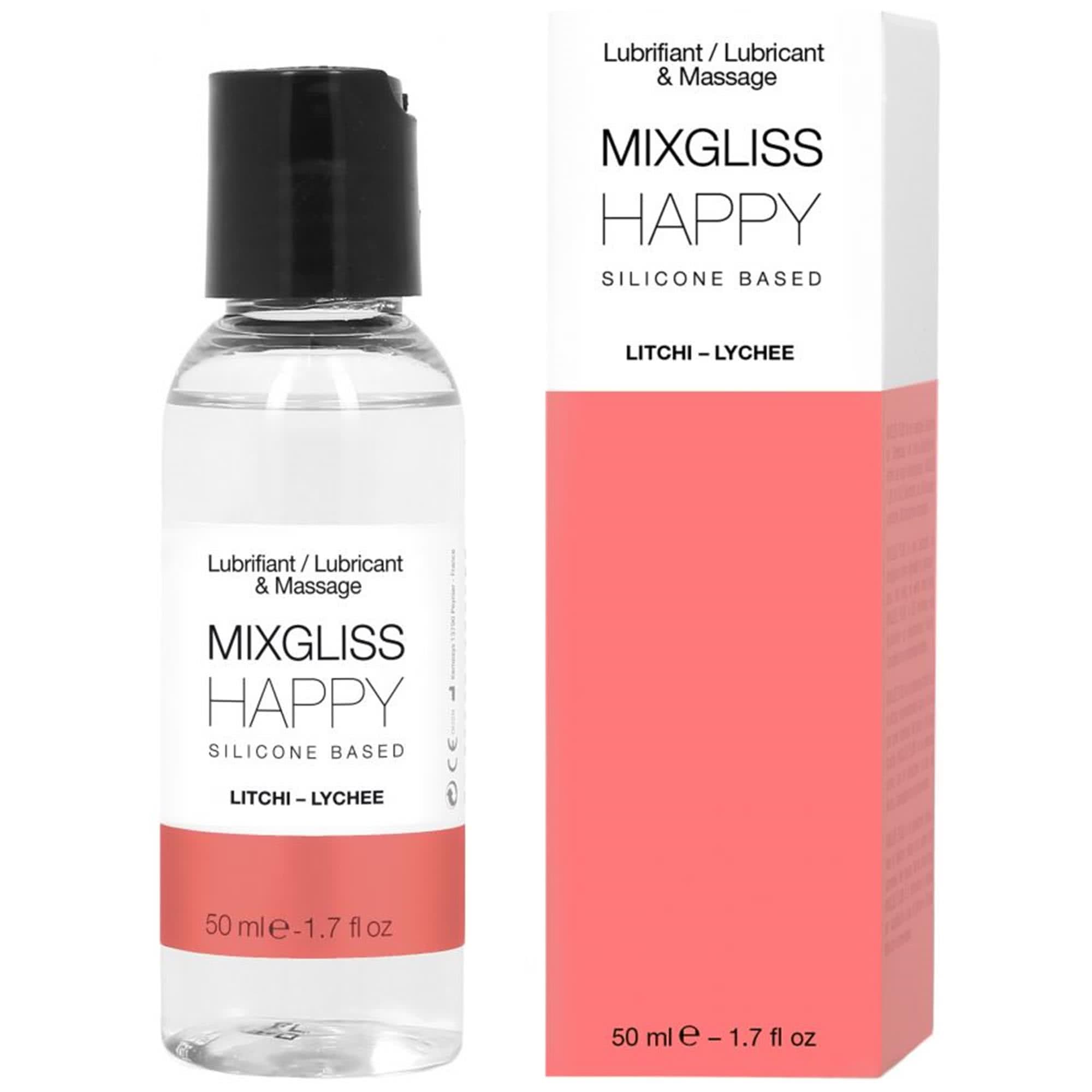 MIXGLISS Silicone Happy Litchi 50ml - Mshop.dk