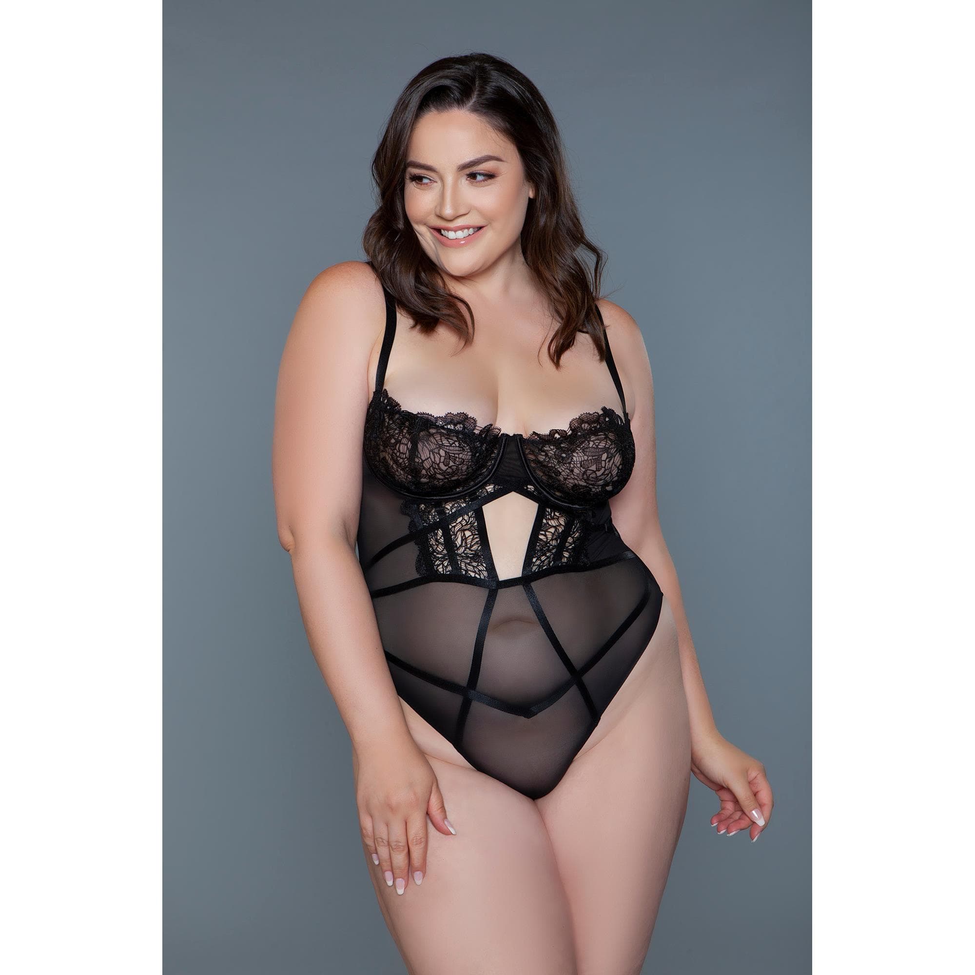 BeWicked Cameryn Bodysuit Black 2X - Mshop.dk