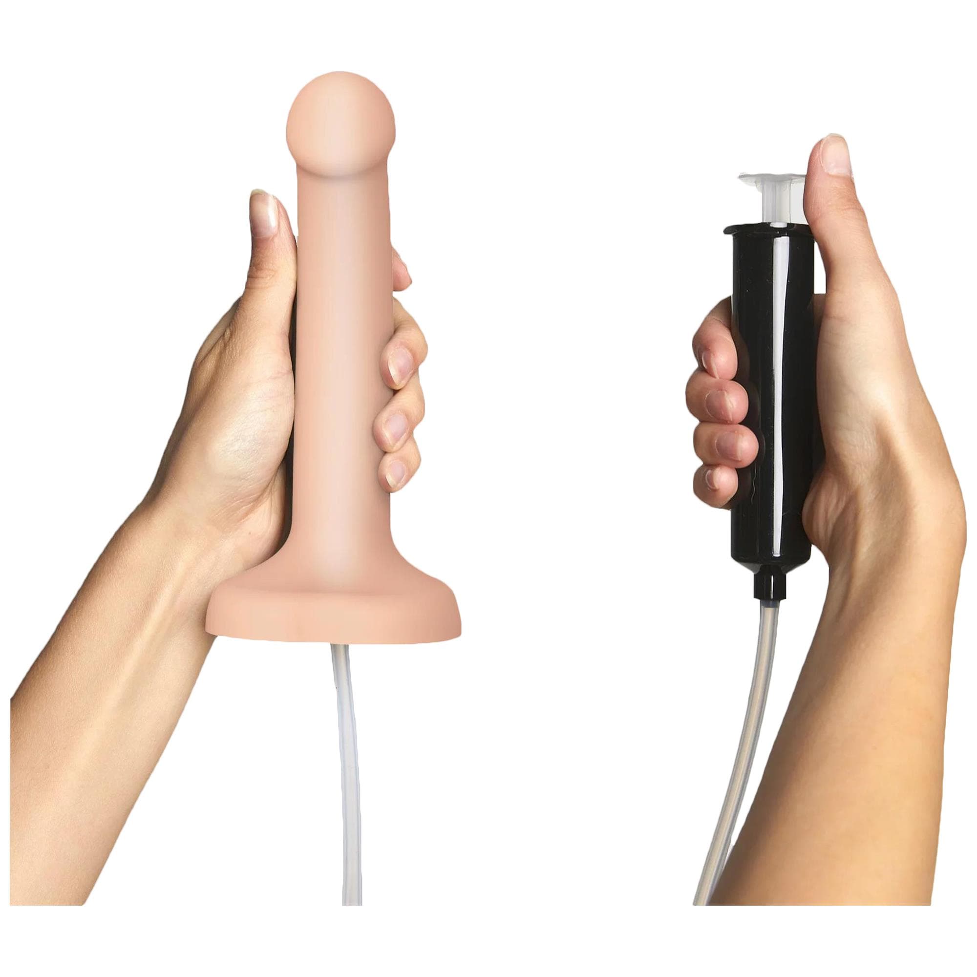Squirting Cum Semi Realistic Dildo Vanilla L - Mshop.dk