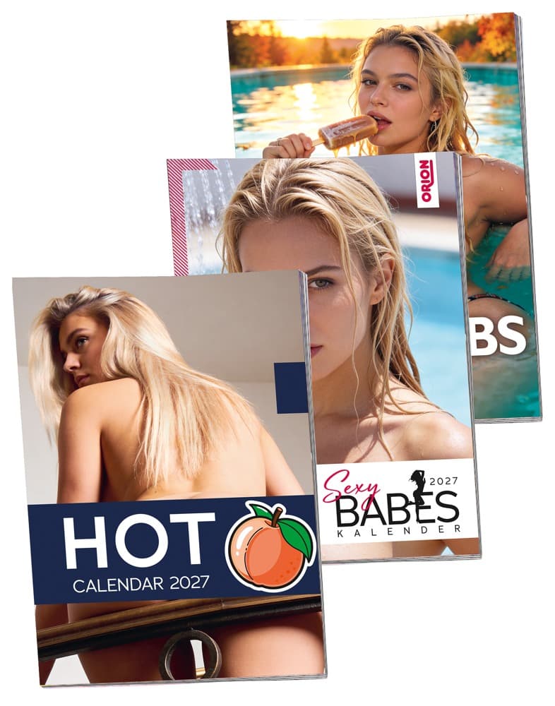 Pin-up-kalender 2027 i et sæt med 3 stk.