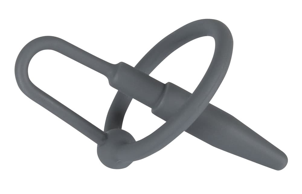 Penishovedring med dilator "Penisplug" ud af silikone - ORION Erotik Shop
