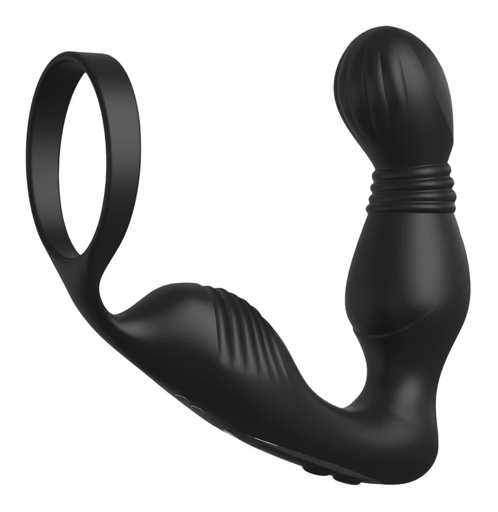 Analvibrator Ass-Gasm Pro P-Spot Milker med penisring og P-punkts spids - ORION Erotik Shop