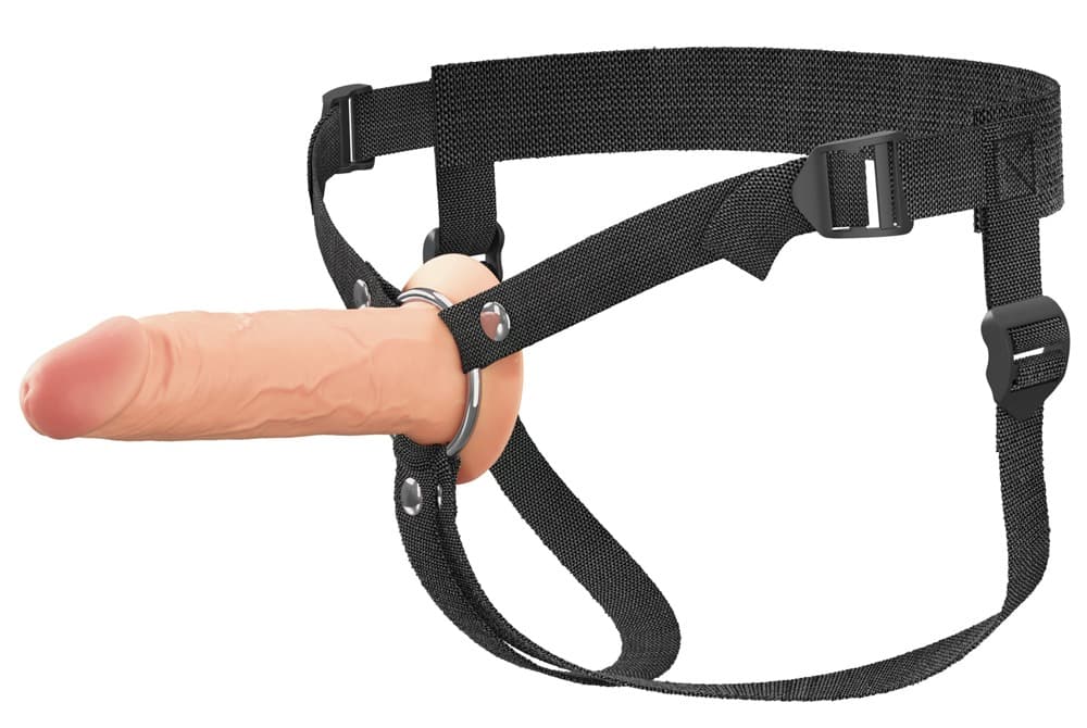 Penishylster "Hollow Silicone Strap-on" med harness