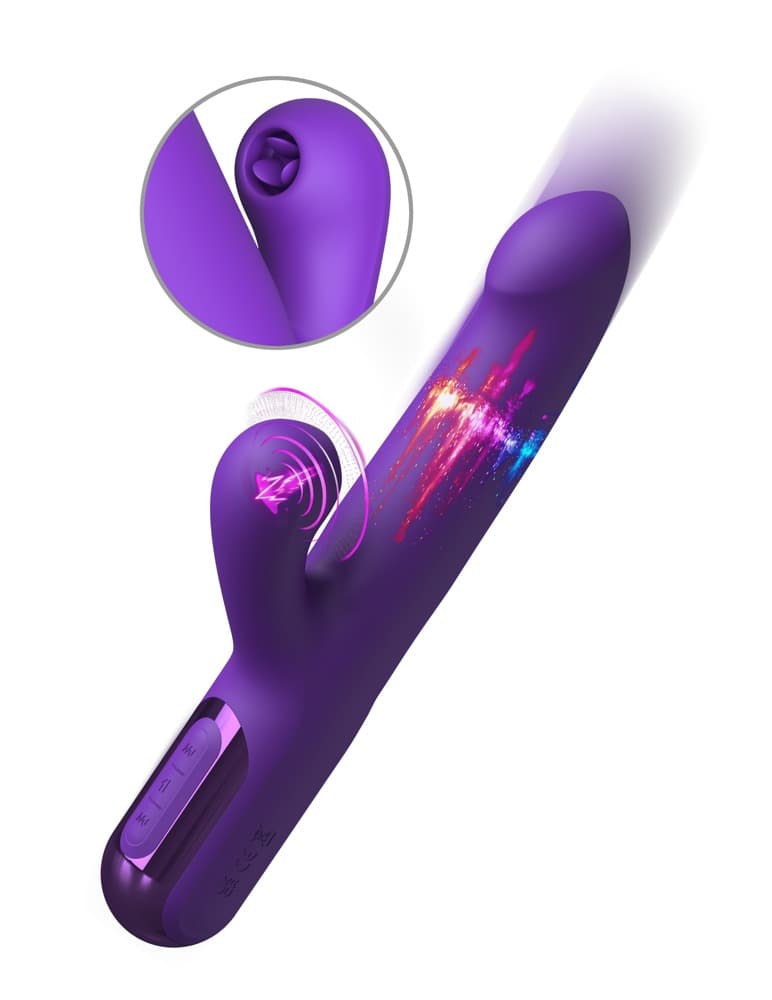 Rabbitvibrator "Super Sonix Thruster" med stødfunktion - ORION Erotik Shop