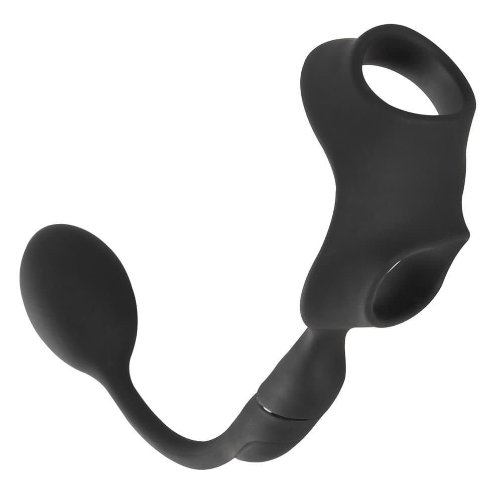 Penis-/testikelring Cock Ring with RC Butt Plug med vibro-analplug, trådløs fjernbetjening - ORION Erotik Shop