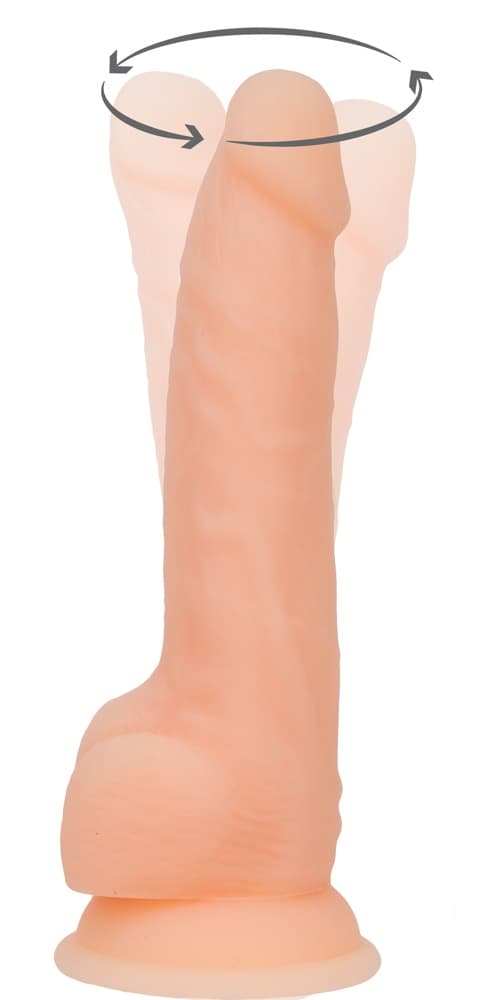 Naturlig vibrator "8" roterende og vibrerende dong" med sugekop - ORION Erotik Shop