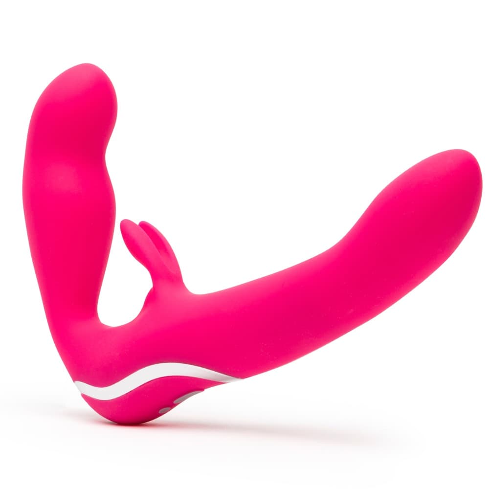 "ž Strapless Strap-On", fleksibel, fastholder den ønskede position