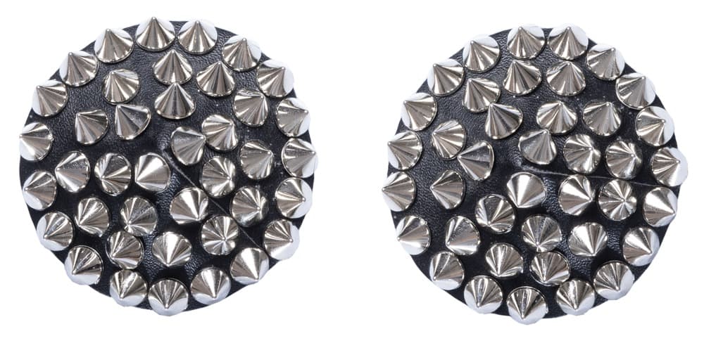 Nippelstickers Â»SpikesÂ« i imiteret læder - ORION Erotik Shop