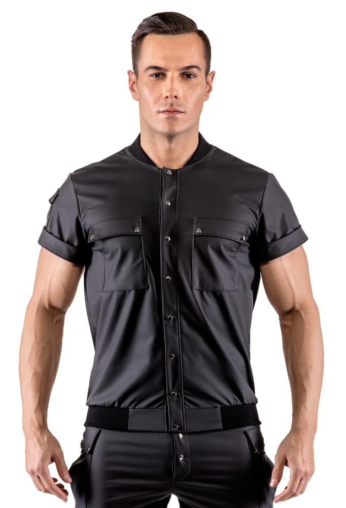 Shirt i blouson-stil med lommer - ORION Erotik Shop