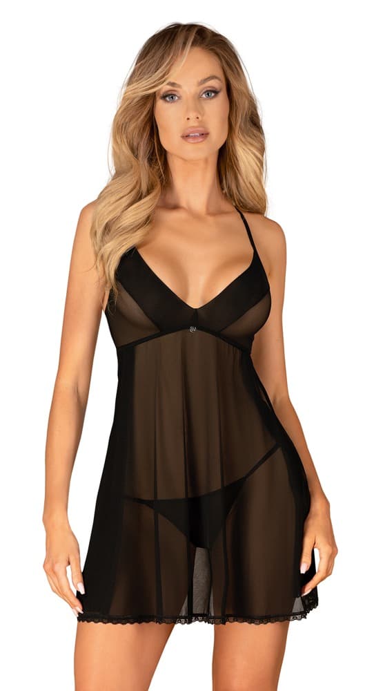 Babydoll plus string "Latinesa" i delikat gennemsigtighed - ORION Erotik Shop