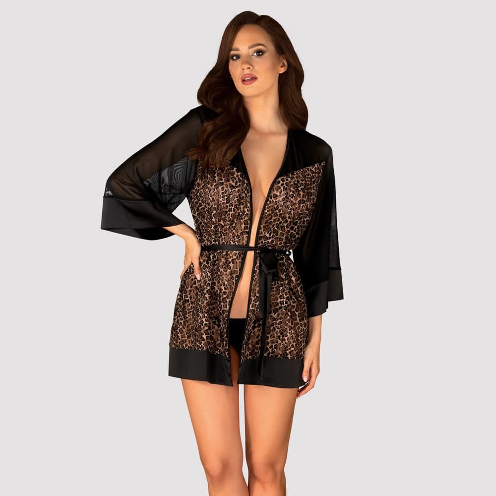 Kimono "Allunes" i halvtransparent stof - ORION Erotik Shop