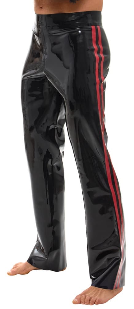 Latexbukser med udslået ben