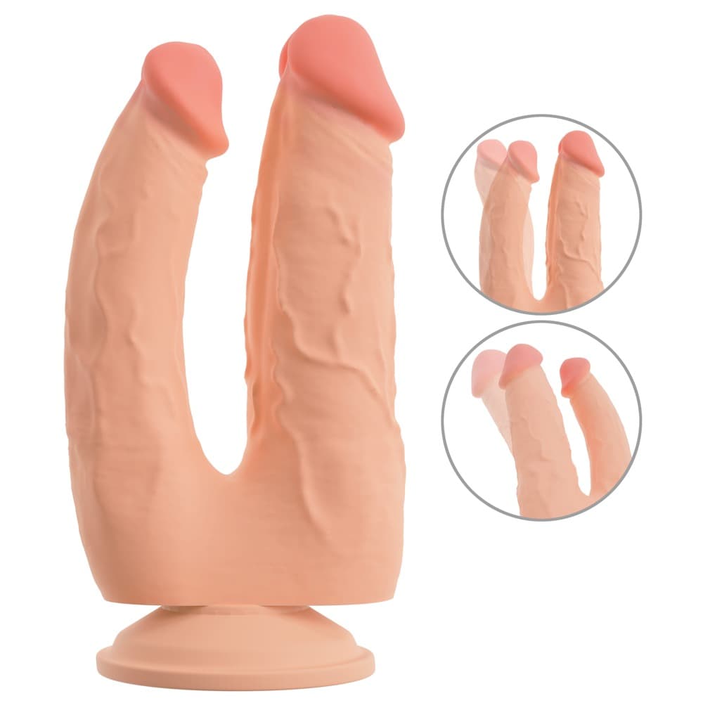 Dobbeltdildo med sugekop