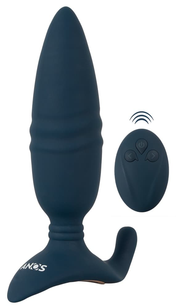 "RC Thrusting Butt Plug with Vibration" med 2 x 10 vibrationstilstande og 10 stødhastigheder - ORION Erotik Shop