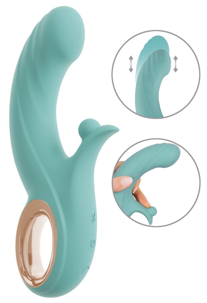 Stødvibrator med kugle-klitorisvibrator - ORION Erotik Shop
