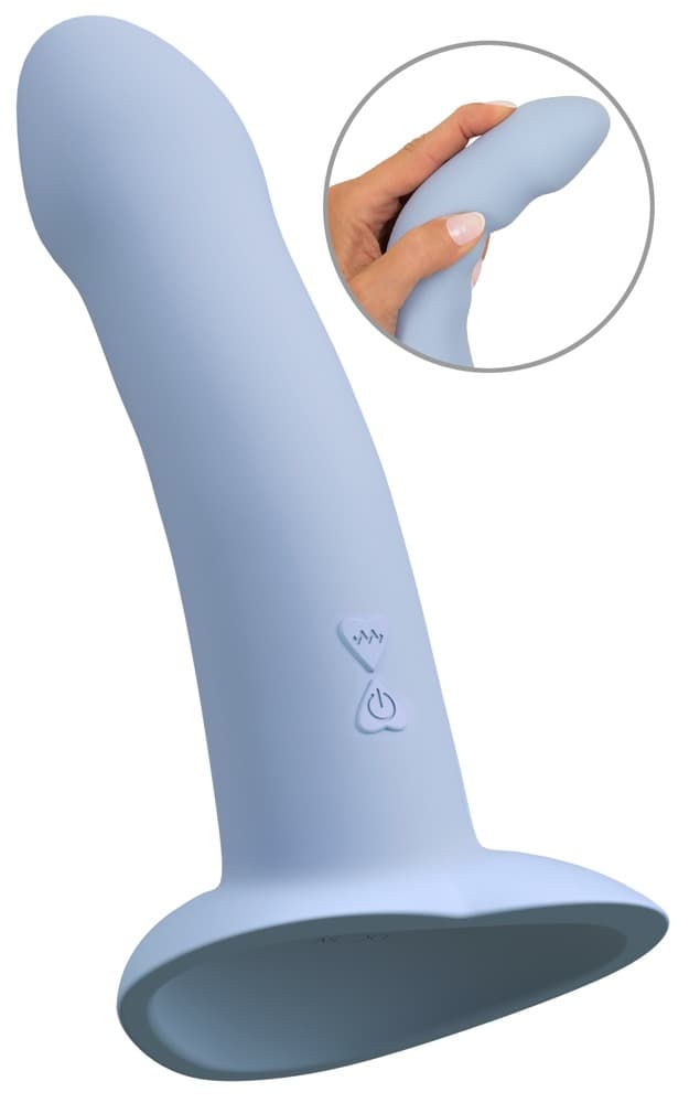 Vibrator "žHeart Guy Blue" med hjerteformet sugekop - ORION Erotik Shop