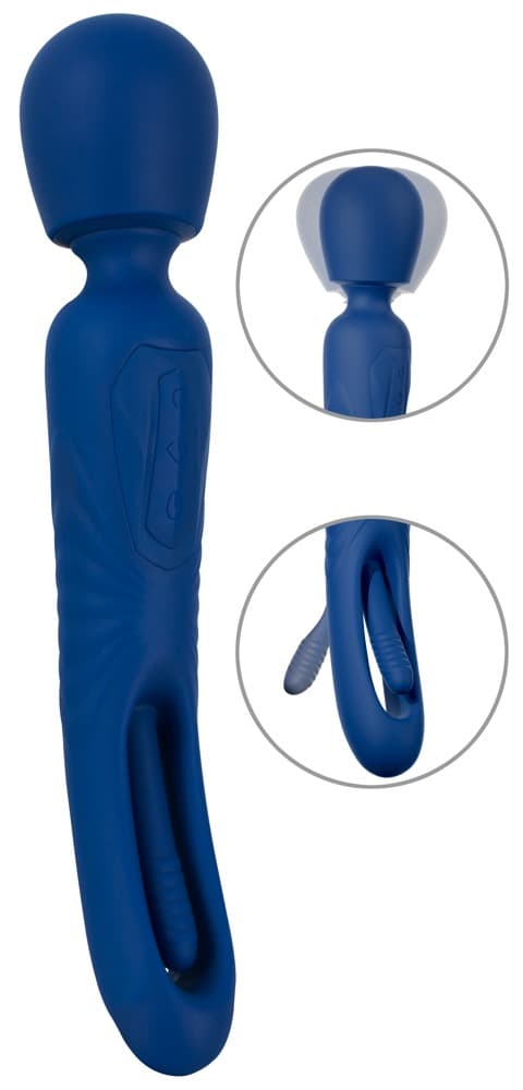 Massagestav "2in1 Wand with Flicking Tongue", kan bruges på begge sider - ORION Erotik Shop