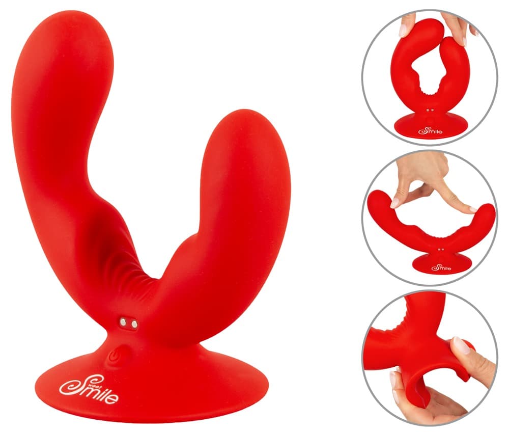Dobbeltvibrator med sugekop - ORION Erotik Shop