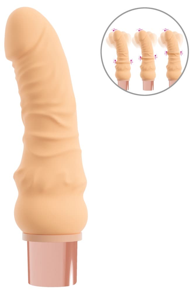 Naturvibrator "SELON" med bevægelige massagering - ORION Erotik Shop