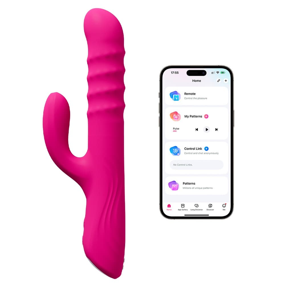 Rabbit vibrator "Velvo" med WaveRoller-massageperler - ORION Erotik Shop