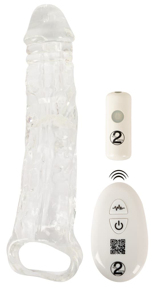 Penishylster med 10 vibrationsindstillinger via fjernbetjening - ORION Erotik Shop