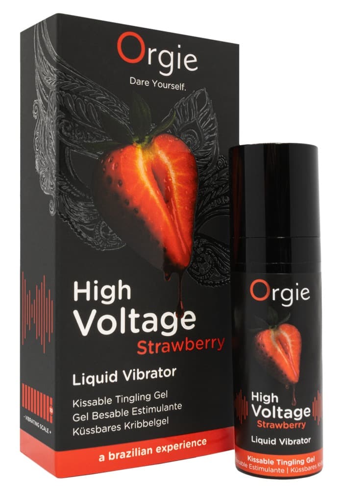 Orgie High Voltage Strawberry stimulerende intimgel 15 ml - Sexshop.dk
