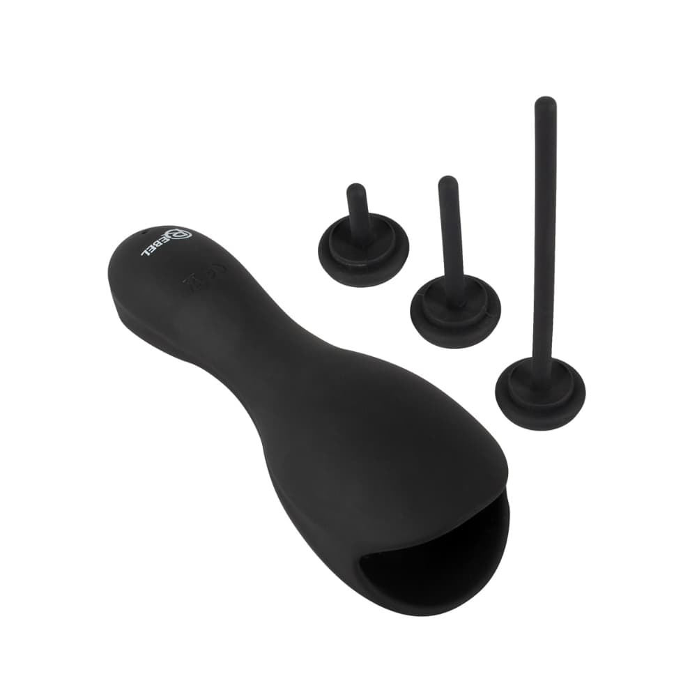 Rebel Glans Vibrator Med 3 Fleksible Dilatatorer - Sexshop.dk