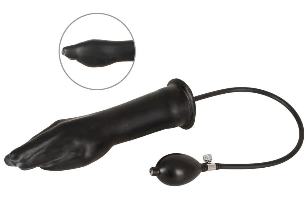 Late X - Oppustelig dildo i håndform med pumpe