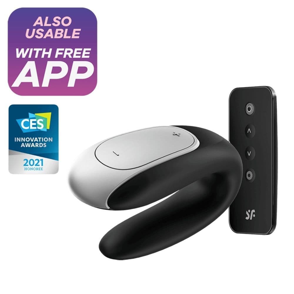 Satisfyer Double Fun  -  Par-Vibrator-Sort - Sexshop.dk
